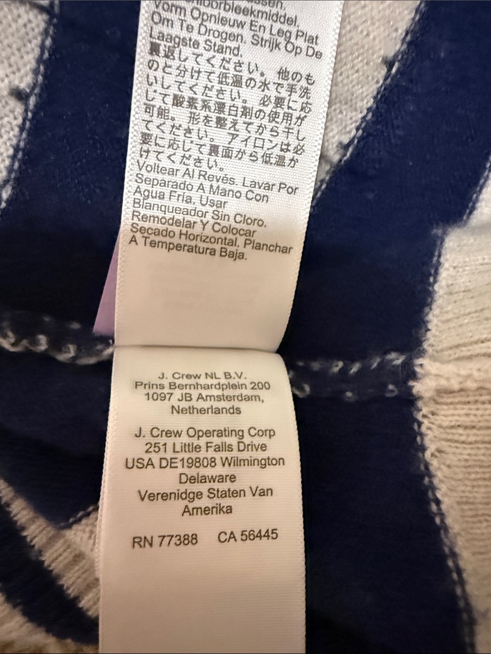 J. Crew Cashmere Cardigan Sweater In Sailor Stripe For Women Size XS - Picture 14 of 14